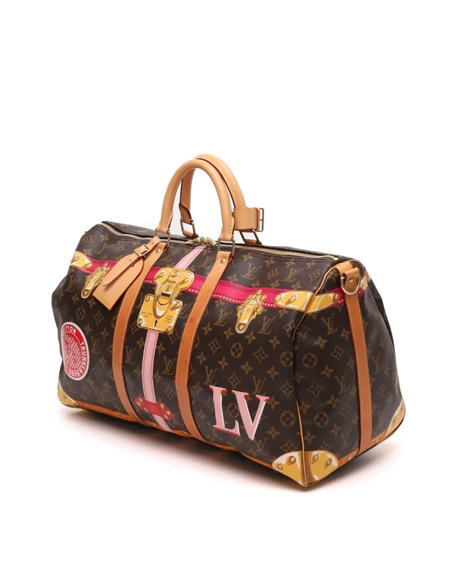 Louis Vuitton Monogram Summer Trunks Keepall Bandoulière 50 Weekend Bag in Coated canvas from A Retro Tale, photo 2 of 2
