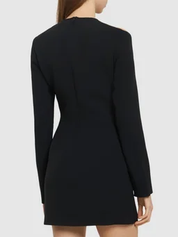 David Koma Long-sleeved dress with decorative detail in 52% Acetate, 45% Viscose, 3% Elastane, 100% Polycarbonate, photo 3 of 5 from LUISAVIAROMA