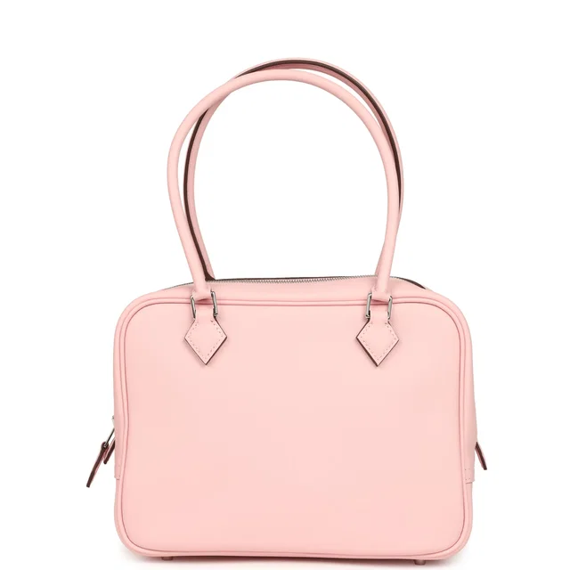 Hermès Mini Plume 21 Bag Rose Sakura Swift Palladium Hardware in Pink Swift leather from Madison Avenue Couture
