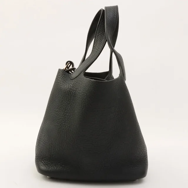 Hermès 2006 Picotin PM Black in Black Clemence leather from VINTAGE QOO TOKYO, photo 3 of 12