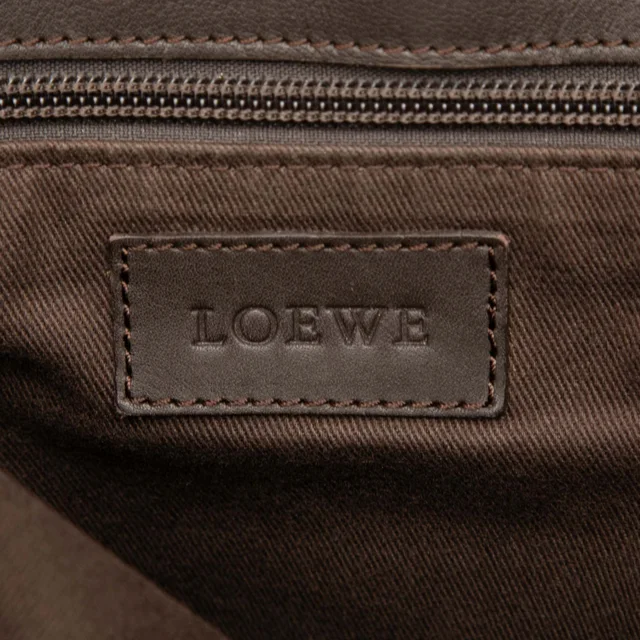 Brown LOEWE Anagram Coated Canvas Flap Crossbody in Brown Coated canvas from Designer Revival, photo 2 of 2