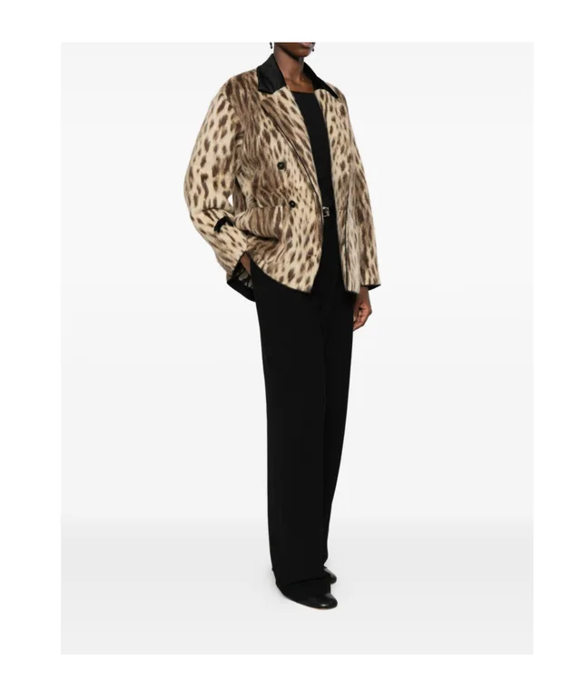 Forte Forte leopard-print double-breasted coat, photo 2 of 5 from SENSER