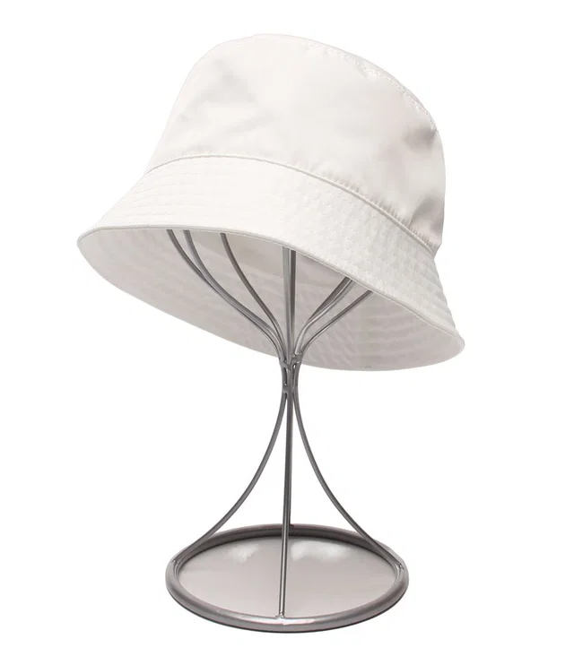 Prada Bucket Hat Triangle Plate Re-Nylon in Nylon from The Reluxe