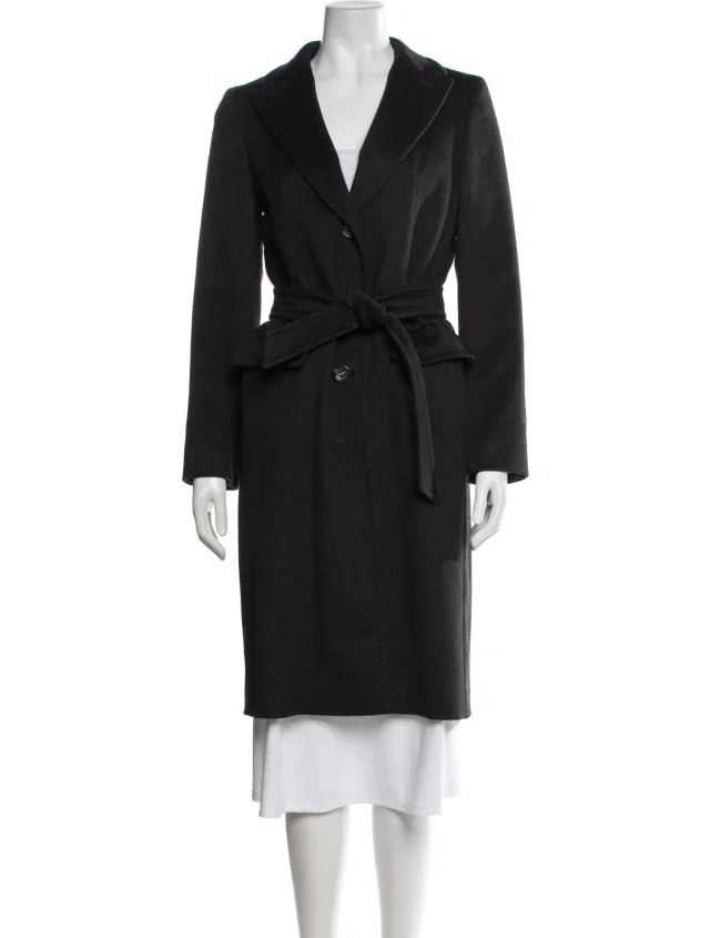 Max Mara Cashmere Coat in black Cashmere from The RealReal