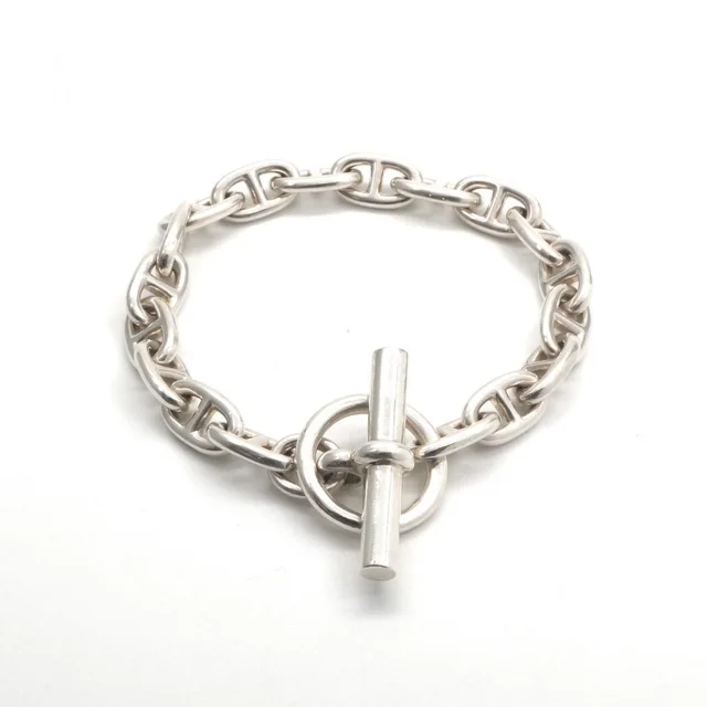 Hermès Chaine D'ancre Bracelet Bangle Cuff 925 Sterling Silver in Silver from The Reluxe