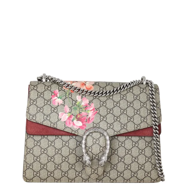 Gucci Dionysus GG Blooms Medium Shoulder Bag in Suede from Luxe.It.Fwd