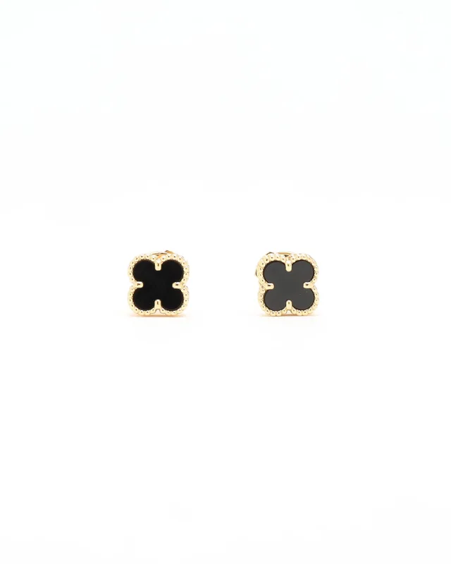 Van Cleef & Arpels Sweet Alhambra Onyx Earrings from A Retro Tale
