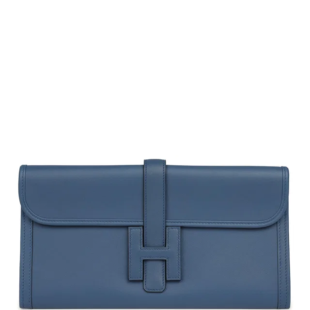 Hermès Jige Elan 29 Bleu Agate Swift in Blue Swift leather from Madison Avenue Couture