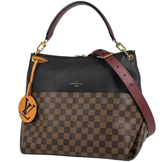 Louis Vuitton Maida Hobo Shoulder Bag 2-Way Damier Brown Noir in Black from The Reluxe