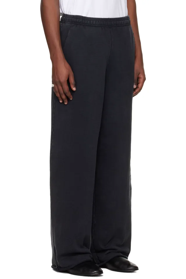 VETEMENTS Black Embroidered Biker Cross Stripe Sweatpants, photo 2 of 4 from SSENSE
