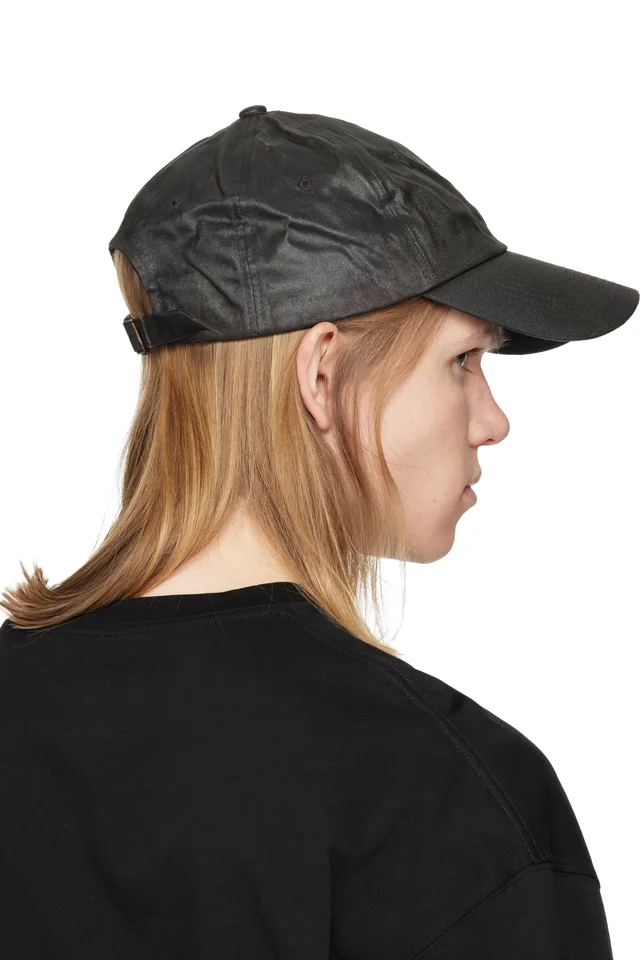 DET BLEV SENT Brown Waxed Cap, photo 3 of 3 from SSENSE