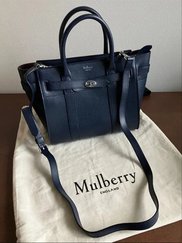 Mulberry Navy Leather Small Tote Bag in blue Leather from Poshmark, photo 1 of 1