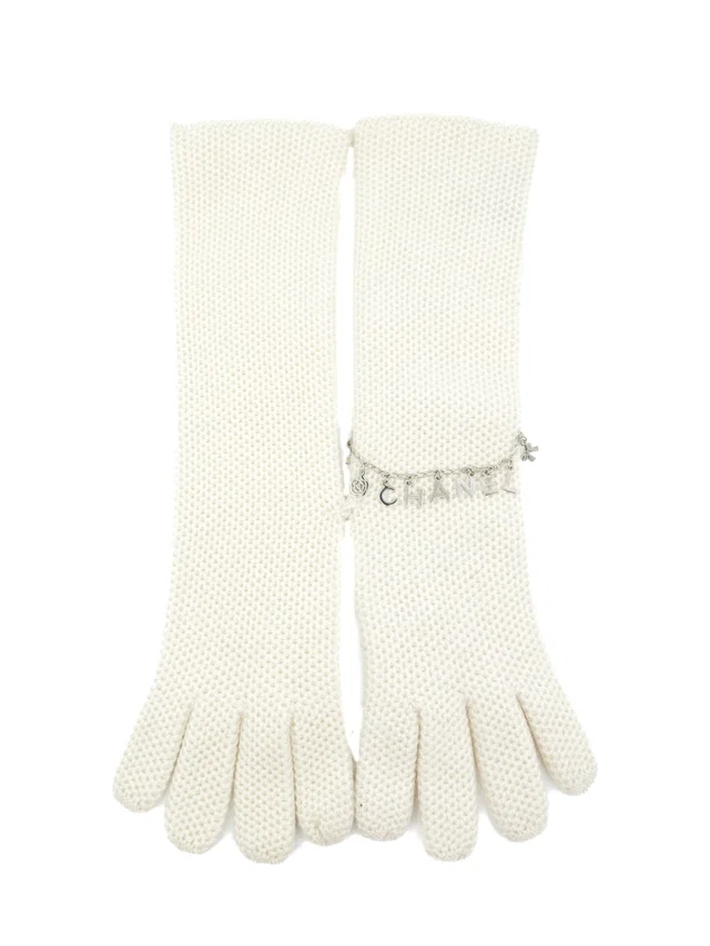 Chanel Cashmere Charm Bracelet Gloves in Cashmere from Arcade Vintage