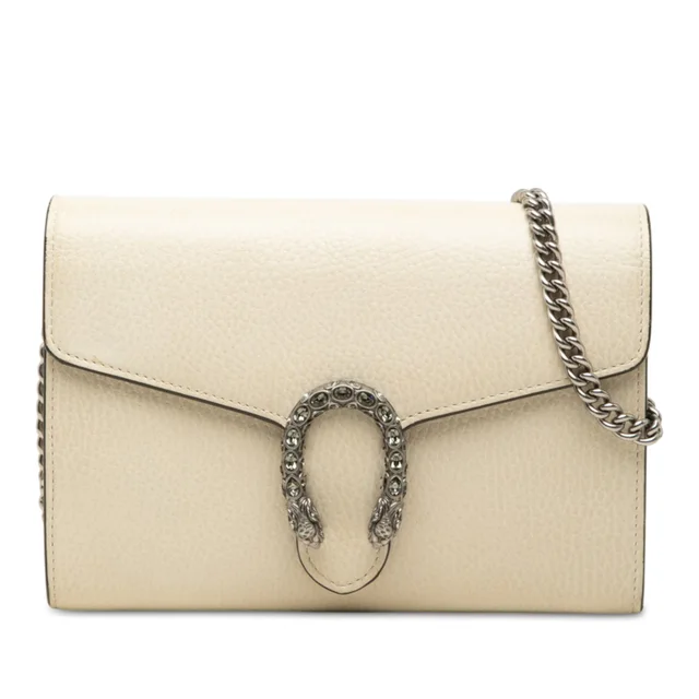 Brown Gucci Calfskin Dionysus Wallet on Chain Crossbody Bag in Brown Calfskin from Designer Revival