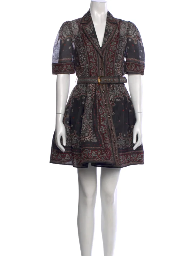 Zimmermann Linen Mini Dress in black from The RealReal