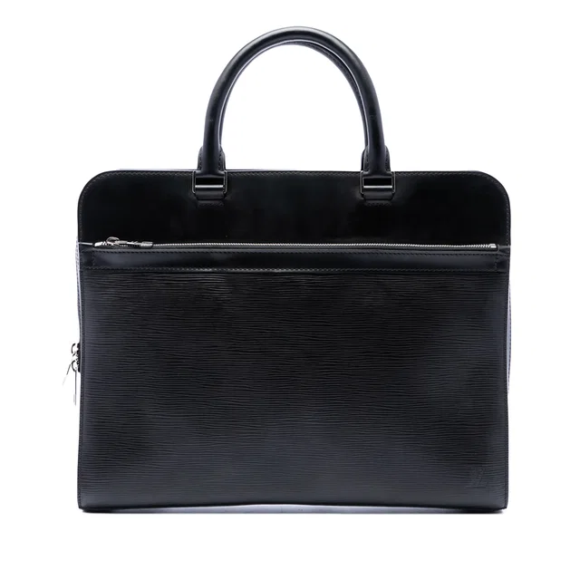 Black Louis Vuitton Epi Bassano GM Business Bag in Black Leather from Designer Revival