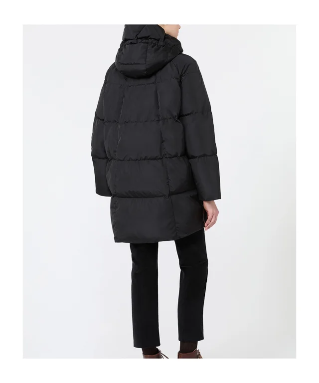 Weekend Max Mara Midi parka in water-repellent taffeta - Black, photo 3 of 5 from SENSER
