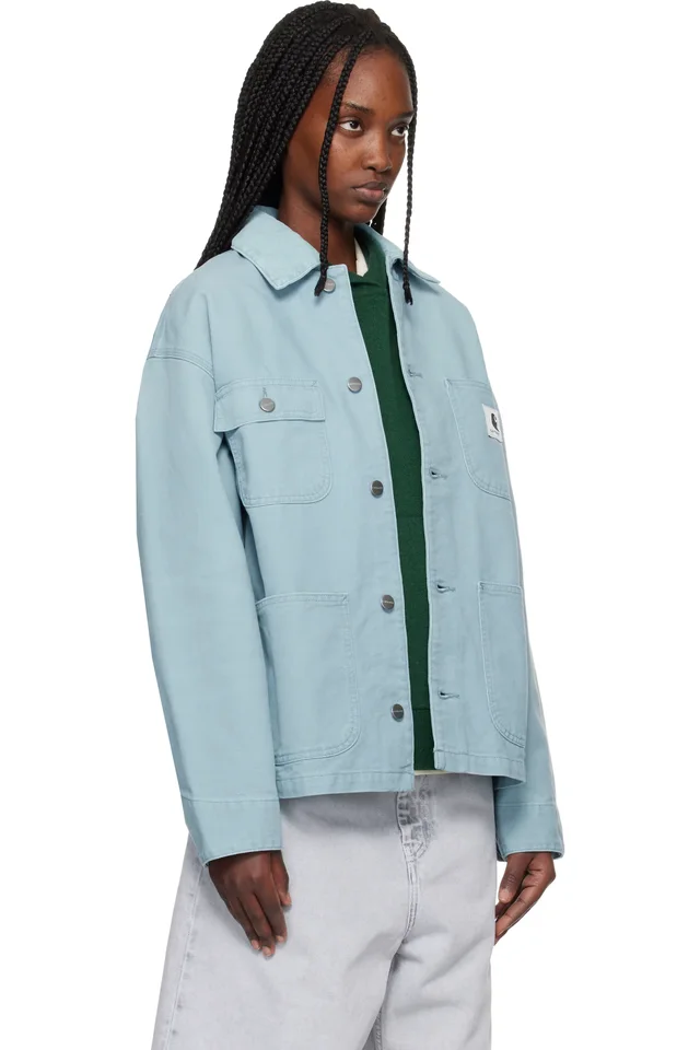 Carhartt Work In Progress Blue OG Michigan Jacket, photo 2 of 4 from SSENSE