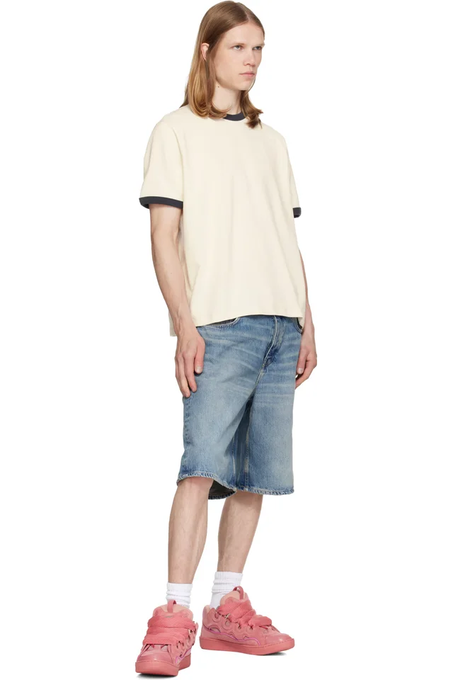 Lanvin Pink Monochrome Suede Curb Sneakers, photo 5 of 5 from SSENSE