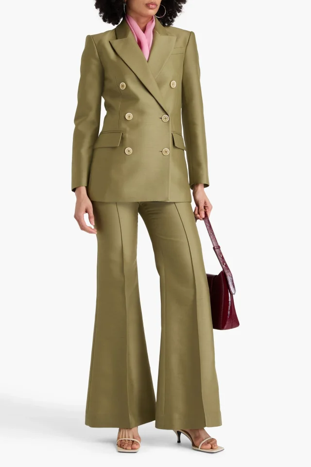 Zimmermann Double-Breasted Wool and Silk-Blend Blazer, photo 2 of 4 from THE OUTNET