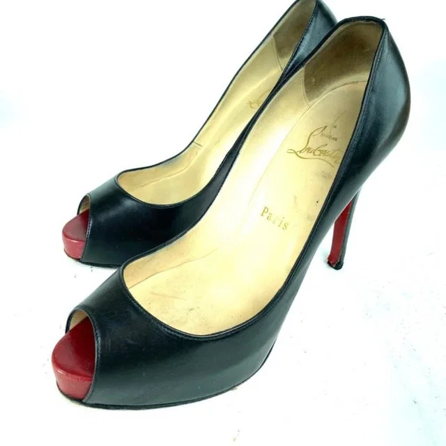 Christian Louboutin Rolando 120 Goa Lame Mid Black in black Leather from Poshmark
