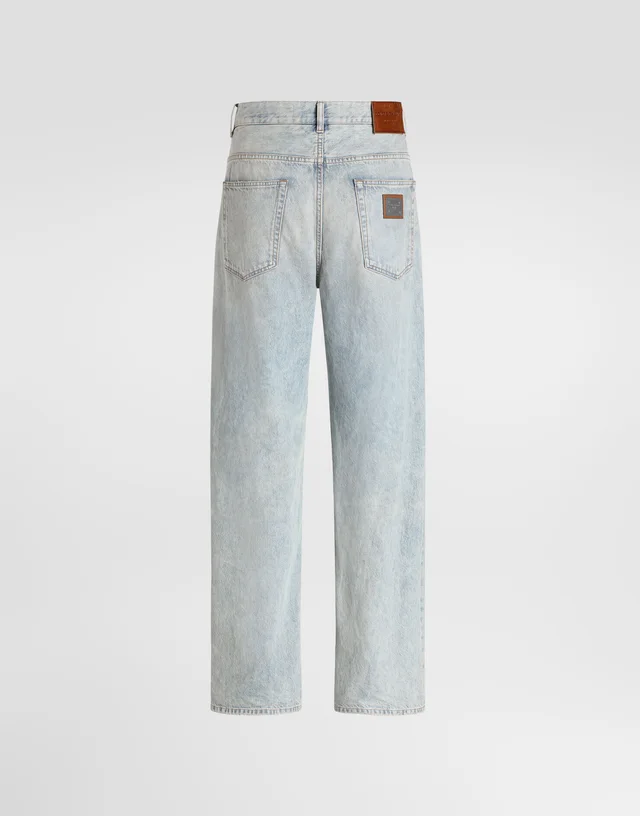 Dolce & Gabbana Logo Plaque Straight Leg Jeans, photo 2 of 4 from SENSER
