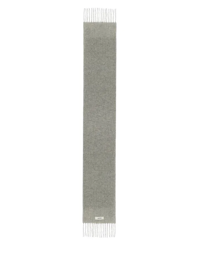 Jacquemus Mohair Blend Scarf — Gray Scarfs in Grey Wool from HEWI