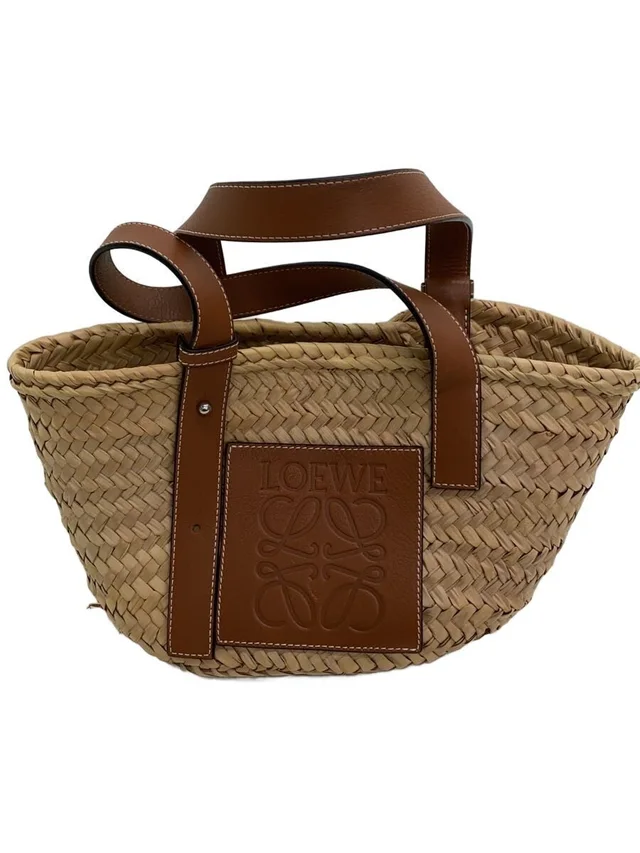 Loewe Tote Bag Brown Basket Raffia Leather in brown|red Raffia from Poshmark