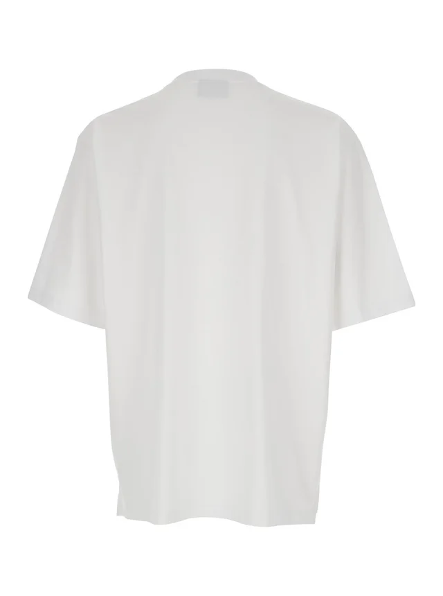 Dsquared2 White T-Shirt with Logo Lettering on the Front in Cotton for Men in White 100% Cotton, photo 2 of 3 from Gaudenzi Boutique