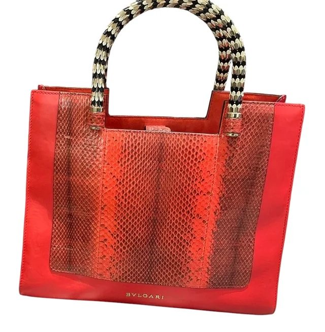 Bvlgari Serpenti Red Scaglie Tote Handle Bag from Luxury Promise