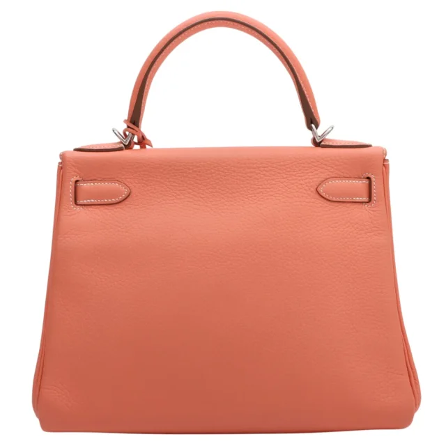 Hermès 2013 Kelly 28 Crevette in Clemence leather from VINTAGE QOO TOKYO, photo 4 of 16