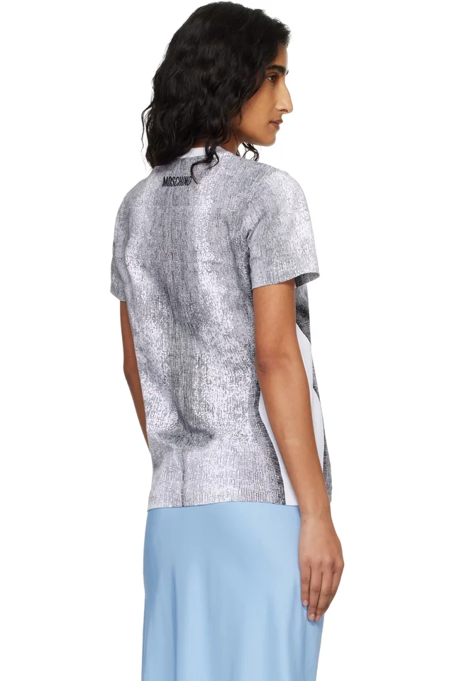 Moschino SSENSE Exclusive White Stretch Cotton Jersey T-shirt, photo 3 of 4 from SSENSE