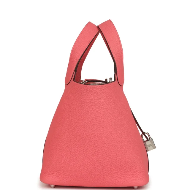 Hermès Picotin Lock 18 Rose Azalee Clemence Palladium Hardware in Pink Clemence from Madison Avenue Couture, photo 3 of 7