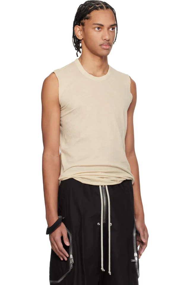 Rick Owens Off-White Temple Basic SL Tank Top, photo 2 of 2 from SSENSE