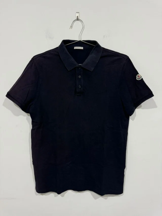 Moncler Maglia Polo Manica Corta in blue from Grailed