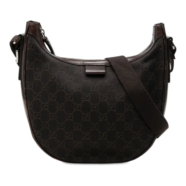 Brown Gucci GG Canvas Crossbody in Brown Canvas from Designer Revival
