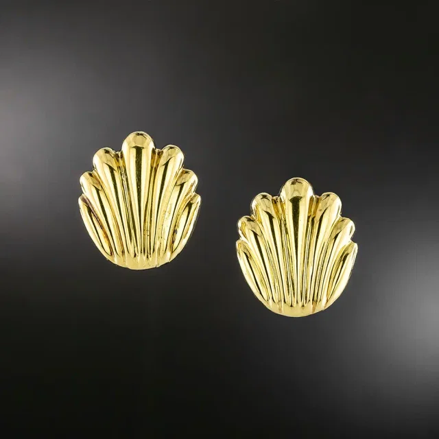 Tiffany & Co. 18K Seashell Earrings from Lang Antiques