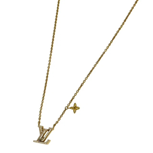 Necklace LV Iconic Rhinestone Gold in Gold from The Reluxe
