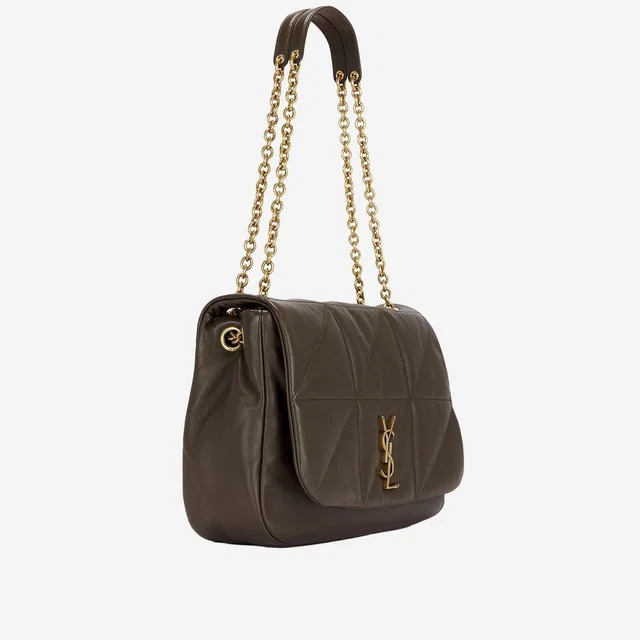 Saint Laurent Cassandre Shoulder Bag — Brown Lambskin Leather in Brown Lambskin from HEWI