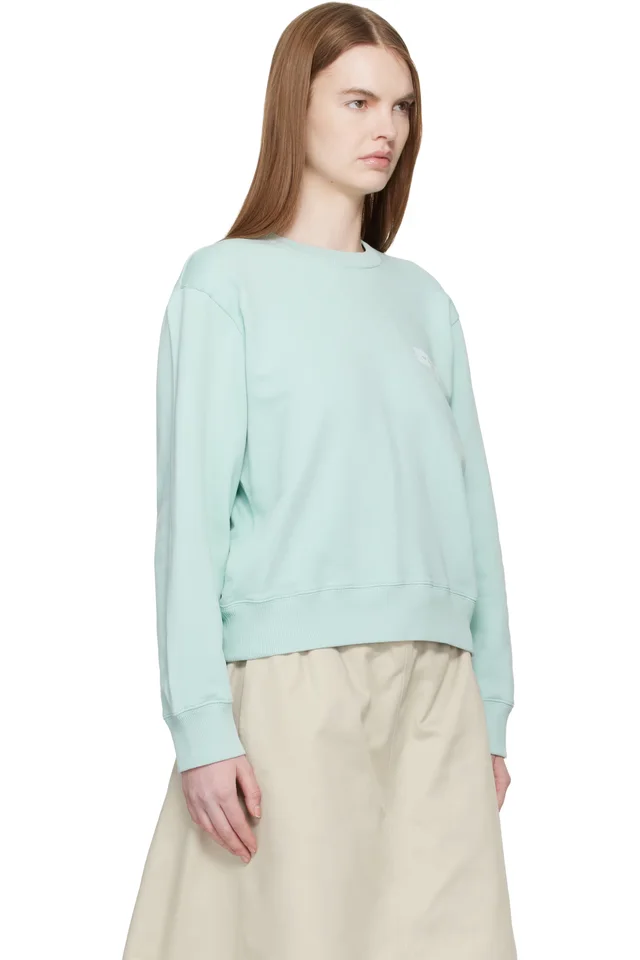 MM6 Maison Margiela Blue Cotton Sweatshirt, photo 2 of 4 from SSENSE
