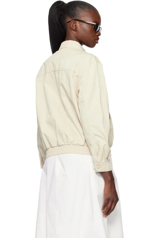 Nothing Written Beige Margaret Cotton Cricket Jacket, photo 3 of 4 from SSENSE