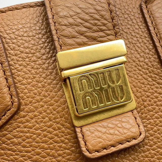 Miu Miu 2WAYBag Brown5BA266 Leather in Leather from GALLERY RARE, photo 13 of 18