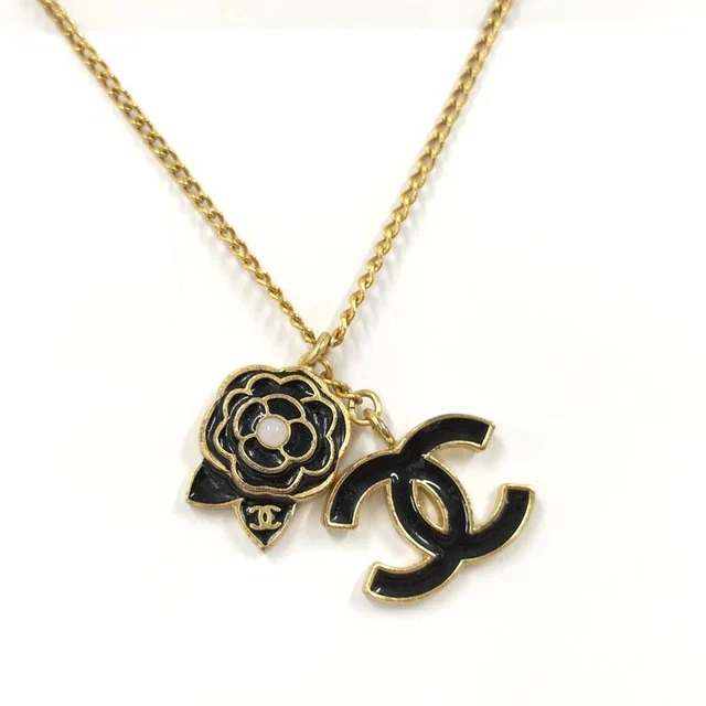 Chanel 02A CC Logo Camellia Necklace from The Reluxe