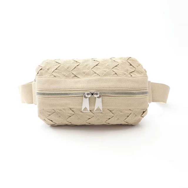 Bottega Veneta Intrecciato Webbing Canvas Waist Bag in Woven leather from LuxUness