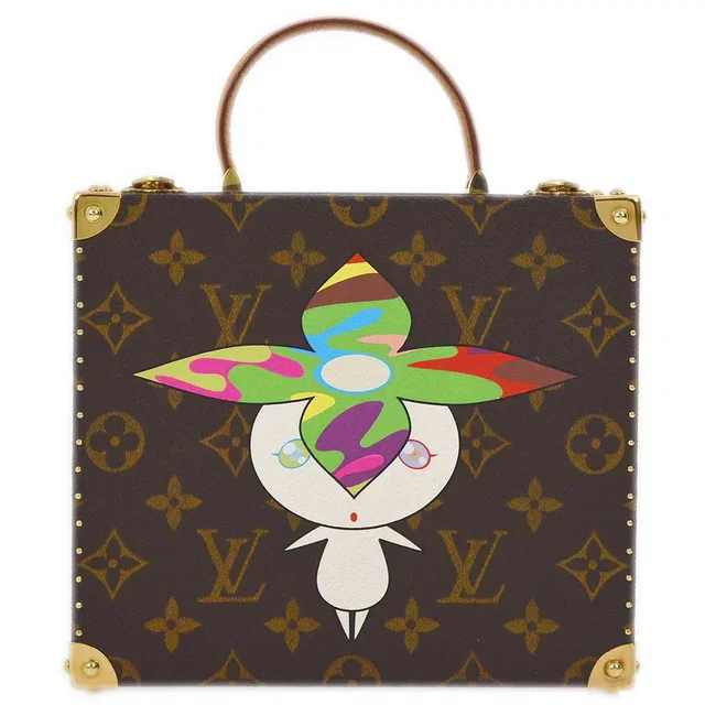 Louis Vuitton Flower Hat Man Takashi Murakami Jewelry Box Handbag M92475 in Coated canvas from AMORE Vintage Tokyo