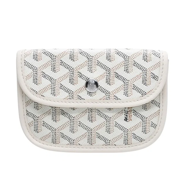 Goyard Anjou Handbag Pouch Ivory White Din Canvas in White Canvas from The Reluxe