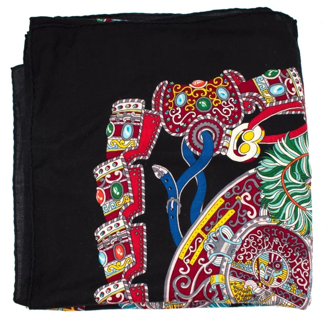 Hermès Carré Géant Silk 140 Cashmere Scarf in Silk from HEWI