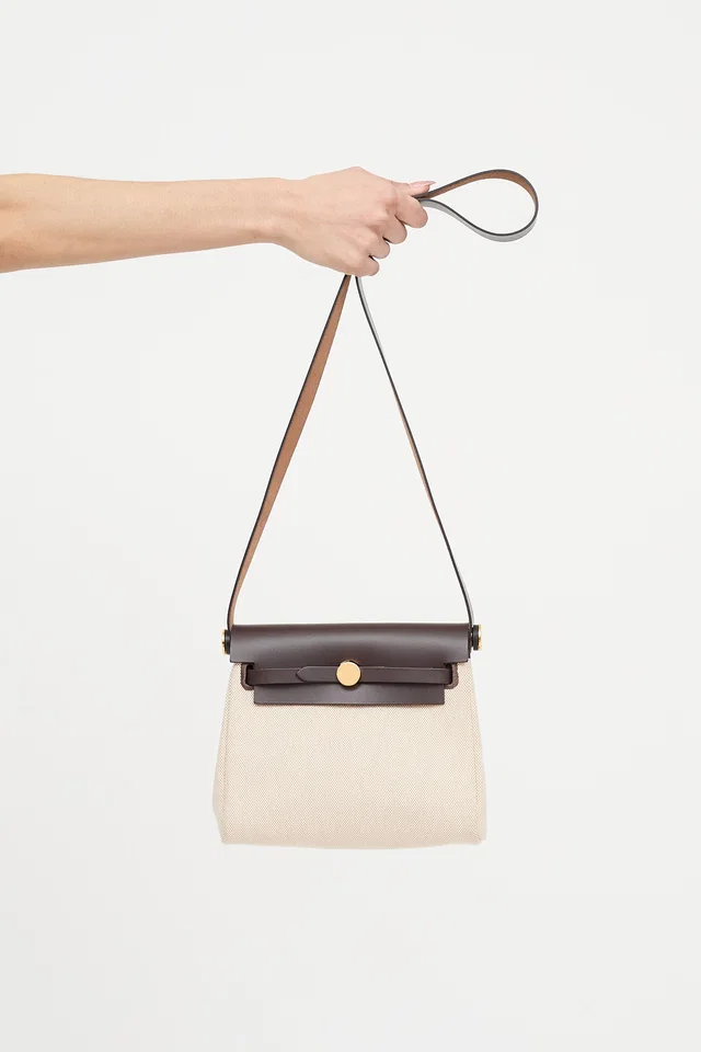 Hermès 2024 Mini Military Toile Herbag Zip 20 Bag in Canvas from VSP Consignment