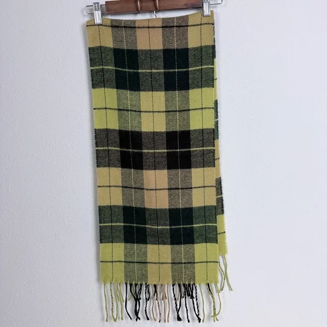 Givenchy Plaid Cashmere Blend Scarf 50” in green|black Cashmere from Poshmark