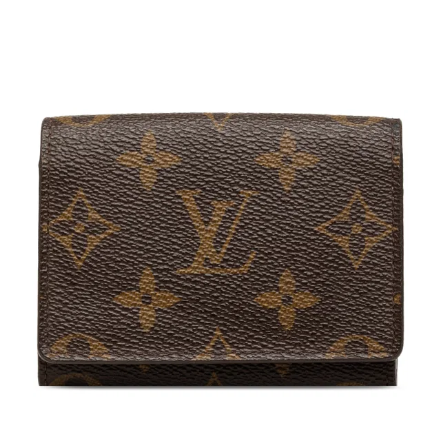 Brown Louis Vuitton Monogram Envelope Business Card Holder in Brown Coated canvas from Designer Revival